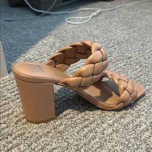 Steve Madden Women's Brown Braided Block Heels